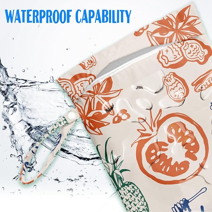 Beach Essentials, Wet Bag for Swimsuit Dirty Clothes Yoga Gym Diaper, Wet Dry Bag, Beach Vacation Essential for Travel Poor Bathing Summer Amalfi Coast