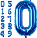 Number Balloons 40 Inch Blue Number 0 Balloon Large Helium Foil Mylar Balloons For Birthdays Party Decorations/Wedding/Anniversary/Graduations/Baby Shower