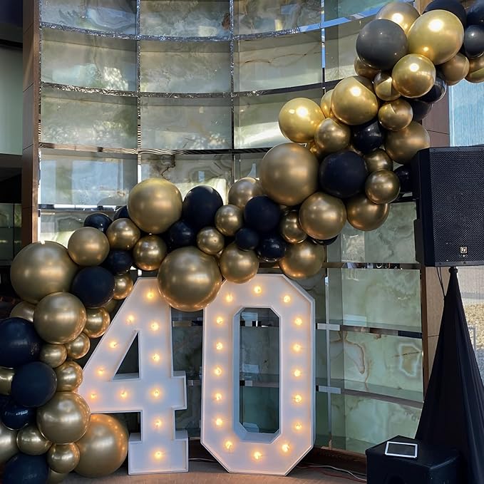 105pcs Metallic Gold Balloons 12inch Party Latex Balloons for Birthday Graduation Baby Shower Wedding Anniversary New Year Party Decorations