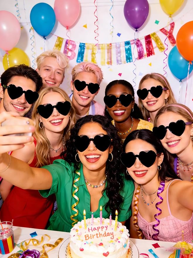 12/20Pcs Heart Shaped Sunglasses for Women, Party Favors Glasses for Wedding, Galentines, Valentines Decorations
