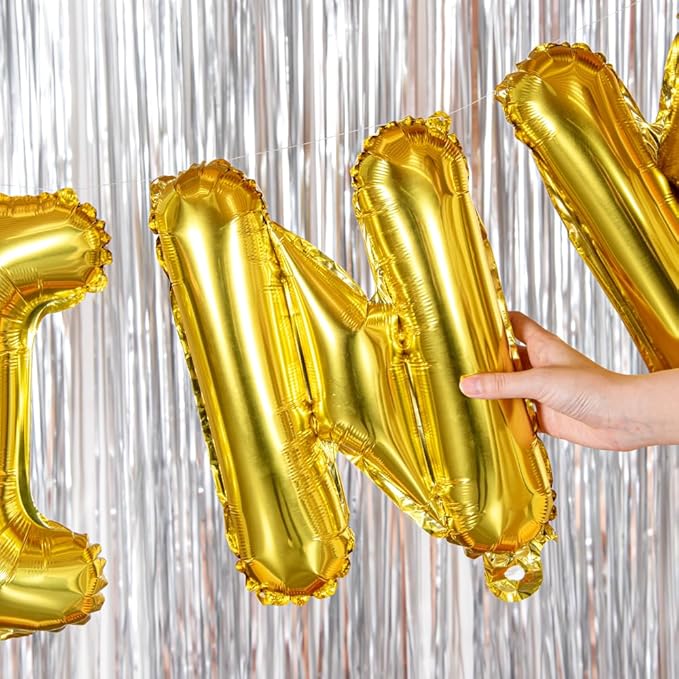 Restaurantware-Balloonify 16 Inch Letter Balloon, 1 Alphabet Party Balloon - Letter N, Self-Sealing, Gold Foil Mylar Finish, Hanging Loop, Decoration For Birthday, Wedding, Or Graduation