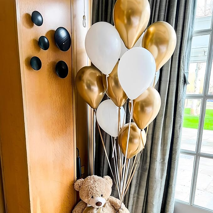 105pcs Metallic Gold Balloons 12inch Party Latex Balloons for Birthday Graduation Baby Shower Wedding Anniversary New Year Party Decorations