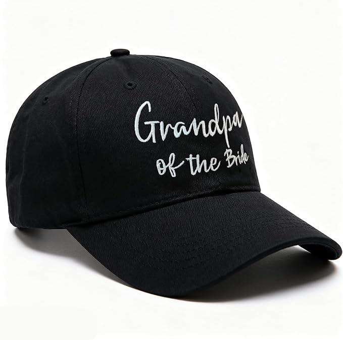 Adjustable Embroidered Hat for Bridal Shower Wedding Engagement Anniversary Honeymoon Newlyweds Couples Gifts