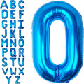 40Inch Blue Letter O Balloon Foil Helium Letter Balloons A-Z Giant Large Mylar Big Party Balloon for Birthday Party Decorations