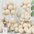 White Sand Balloons 5 Inch, 60 Pcs Small Beige Latex Cream 5'' Mini Matte Retro Off-White Neutral Helium for Birthday Wedding Baby Shower Party Decorations