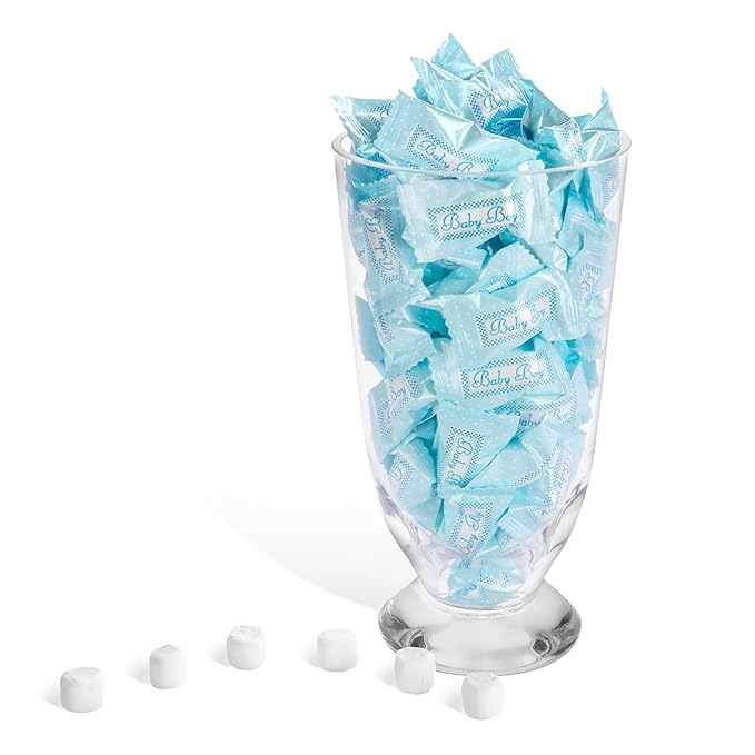 Candy Envy - Baby Boy Buttermints - 13 oz. Bag - 100 Individually Wrapped Candy Mints - Baby Shower Favors