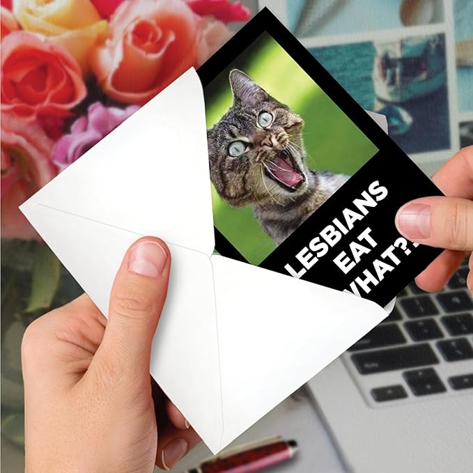 NobleWorks, Funny Birthday Greeting Card with 5 x 7 Inch Envelope (1 Card) Bday Eat What C10800BDG