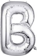 Letter Balloons 40 Inch, Single Silver Letter B Balloons Aluminum Hanging Foil Film Balloon for Baby Shower, Wedding Anniversary, Graduation, Birthday Party Decoration