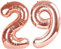 40 Inch Rose Gold Balloon Number 29 Balloon,Jumbo Mylar Foil Helium Balloon for 29 Digital Balloons for Birthday Party,Wedding Anniversary Party Decorations