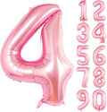 Number Balloons Pink Party Balloon - Giant Number 4 Balloon, 40 Inch Large Balloon, Birthday Decorations for Women, Birthday Balloon for Anniversary Baby Shower Princess Party Decorations