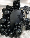 Captank Black Balloons Double Stuffed Balloon Garland Arch Kit Latex Different Size 18/12/5 inch for Birthday Graduation Anniversary Holiday New Year Halloween Ridder Star Wars Theme Party Decorations