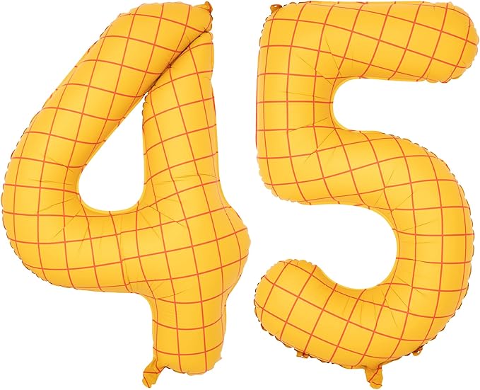 40-Inch Large Number Balloon Toy Inspired Story Matte Yellow Birthday Balloon Western Rodeo Party Supplies Boy Girl Story Anniversary Kids Birthday Party Cowboy Farm Themed Baby Welcome Decorations