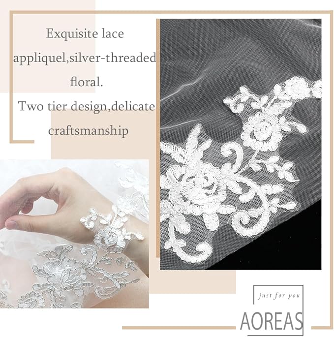 White Short Wedding Veil Pearl Rhinestone Bride Veils Bridal Veils Bachelorette Party Veil for Brides and Women