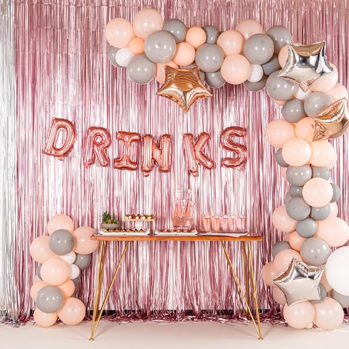 Restaurantware-Balloonify 16 Inch Letter Balloon, 1 Alphabet Party Balloon - Letter N, Self-Sealing, Rose Gold Foil Mylar Finish, Hanging Loop, Decoration For Birthday, Wedding, Or Graduation