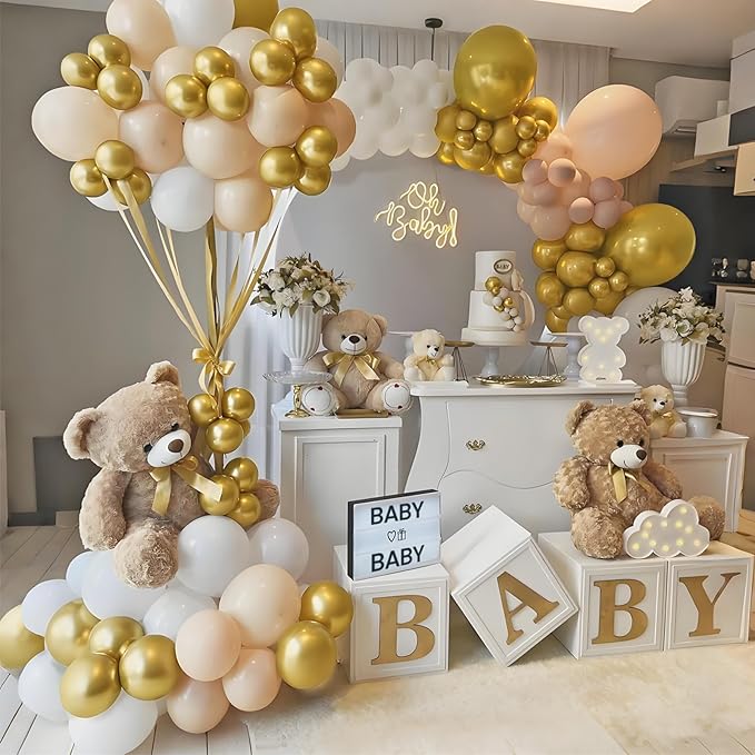 Sand White Latex Balloons 12 Inch 100 Pack Matte Latex Balloons for White Theme Birthday Party Wedding Baby Shower Decorations