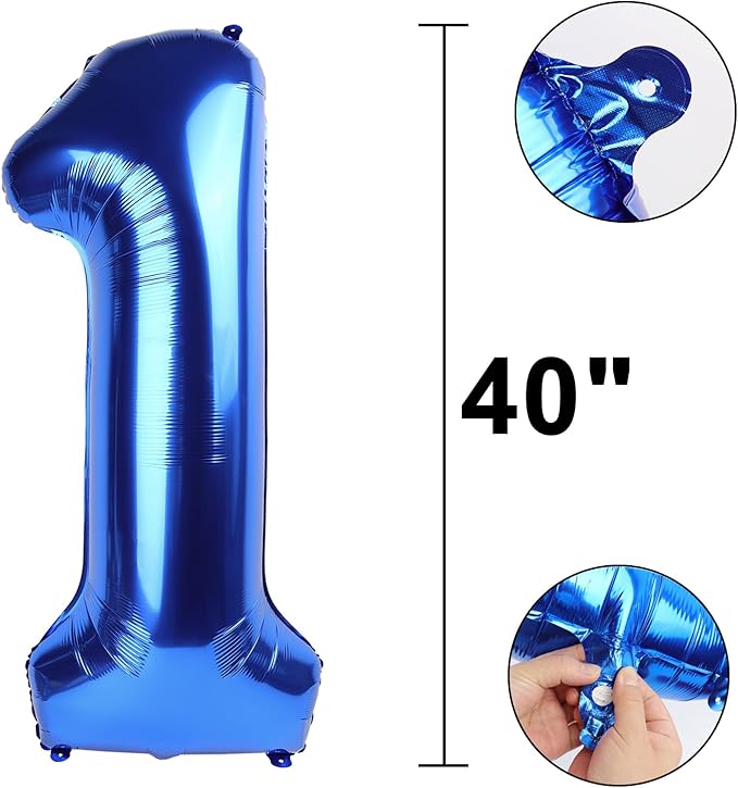 40 Inch Navy blue Number 17 Digital Balloon,Jumbo Mylar Foil Helium Balloon for 17 Balloons for Birthday Party,Wedding Anniversary Party Decorations