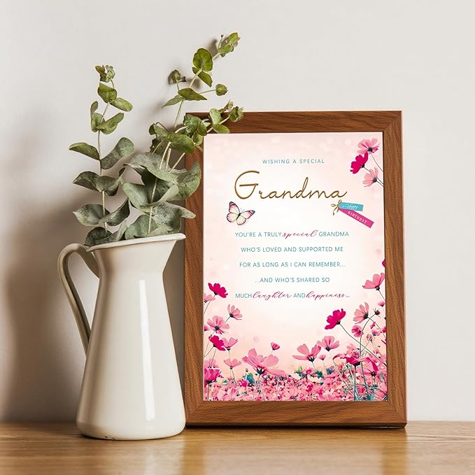 Grandma Birthday Card，Happy Birthday Card & Gift for Grandma