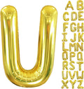 40 Inch Letter Foil Balloons Gold for Graduation, Birthday, Wedding Decorations Jumbo Photo Backdrops Big Alphabet U