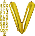 40 Inch Gold Letter V Balloons, DIY Phrase Foil Alphabet Letter V Balloons DIY Word V Banner for Birthday Anniversary Celebration Graduation Party Supplies Decoration