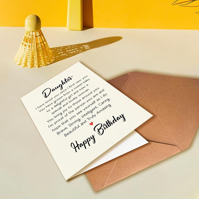 Funny Birthday Card For Daughter, Heartfelt Birthday Card From Mom | Dad, Birthday Gift For Daughter Adult, Happy Birthday Card