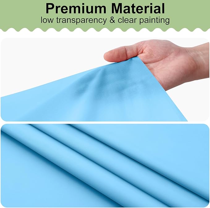 misaya 6 Packs Disposable Plastic Table Cloth, 54 x 108 Inch Waterproof Rectangle Tablecloth, Leakproof & Sturdy Decorative Table Covers for Easter, Picnic, Party and Outdoor, Light Blue