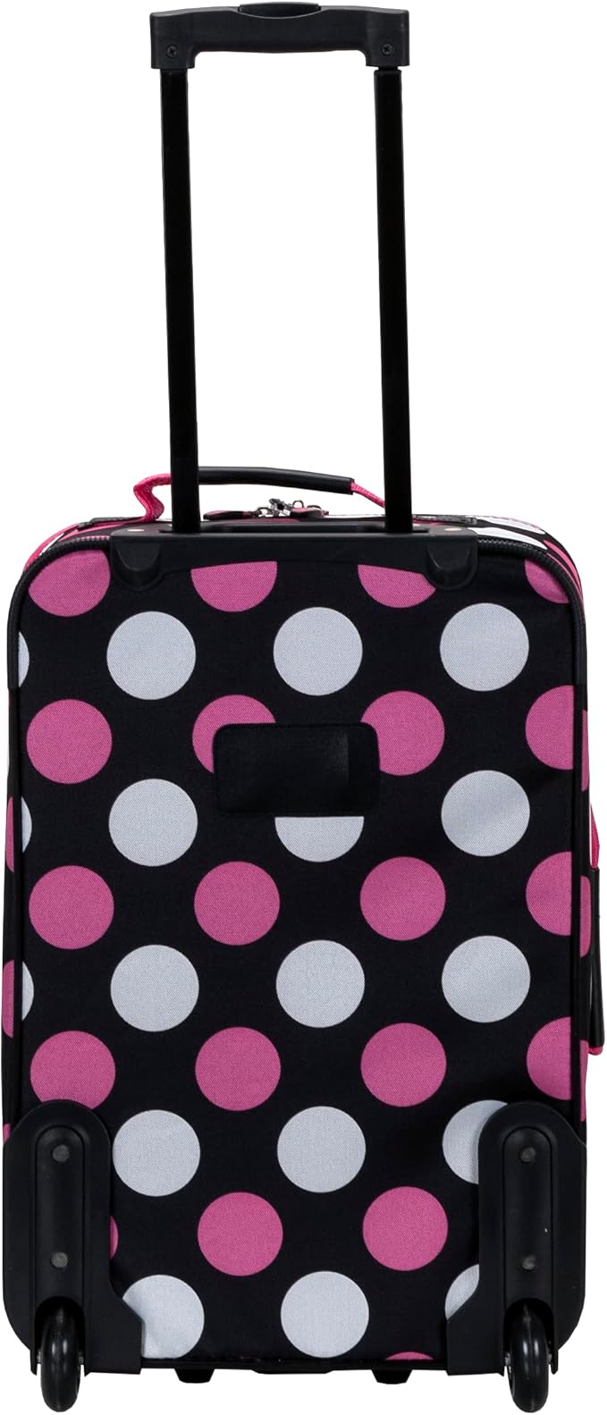 Rockland Fashion Softside 2 Piece Luggage Set, Expandable, (14" Tote/19" Upright), Multi Pink Dot