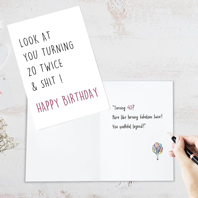Funny 40th Birthday Card, Rude 40 Year Old Birthday Card&Gift for Huaband Wife Dad Mom Brother Sister Best Friend Bestie Coworker, Hillarious Born In 1985 Gift
