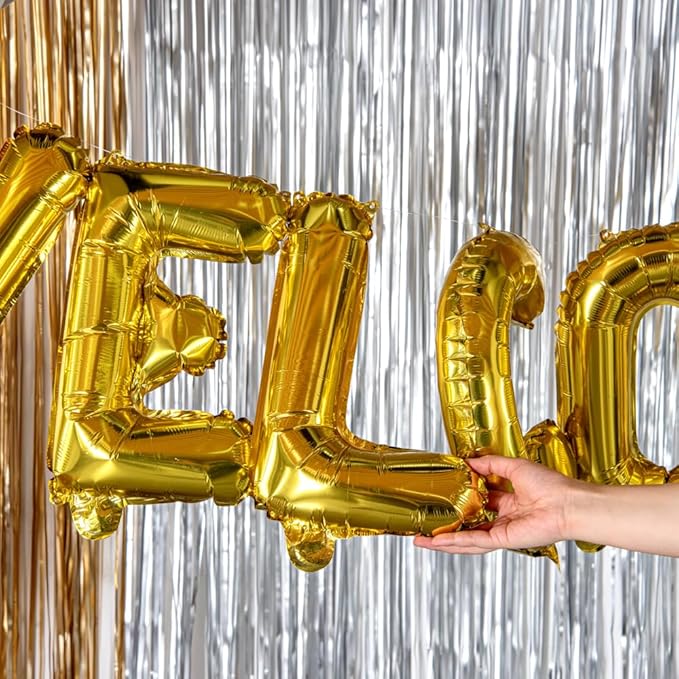 Restaurantware-Balloonify 16 Inch Letter Balloon, 1 Alphabet Party Balloon - Letter L, Self-Sealing, Gold Foil Mylar Finish, Hanging Loop, Decoration For Birthday, Wedding, Or Graduation