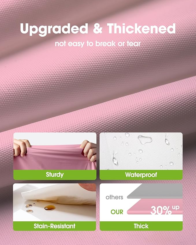 Pureegg Plastic Table Cloth Disposable 6 Pack, 54 x 108 Inch Table Cloths, Easter Party, Valentines, Mothers Day Decorations, Tablecloths, Rectangle, Pastel Plastic Cover, Waterproof, Pink