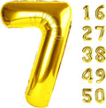 40 Inch Gold Balloon Number 7 First Birthday Jumbo Mylar Foil Helium Balloon for 17 27 37 Birthday Digital for 70th Party Wedding Anniversary Party Decorations