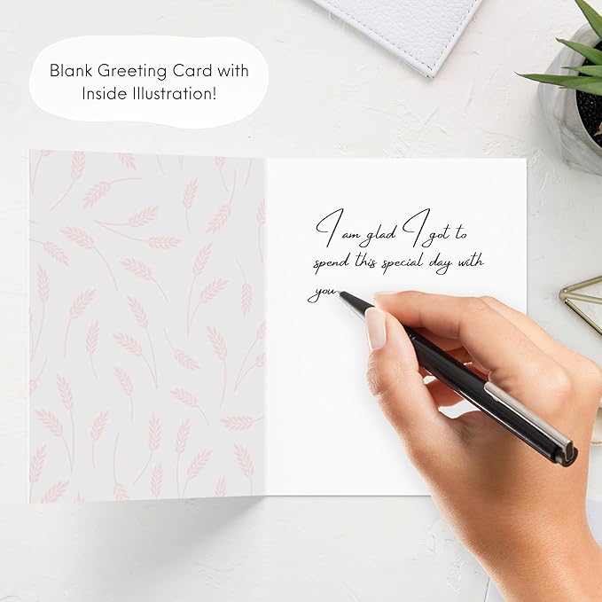 ALY LOU Anniversary Birthday Card for Boyfriend, Wife, Girlfriend, Husband, Him Her - Punny Cute Love Greeting Card, Blank Inside (How Rice it is to Have Someone Like You)