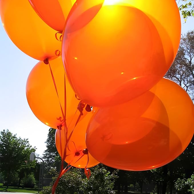 105pcs Orange Balloons 12inch Party Latex Balloons for Boys Girls Birthday Baby Shower Gender Reveal Wedding Sunflower Party Decorations