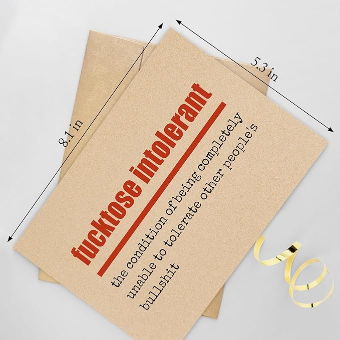 Funny Birthday Card for Men Women, Snarky Birthday Card for Adult, Humor Encouragement Cards Gift for Him Her
