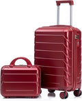 20+14 Inch Hardside Luggages, Lightweight Durable ABS Suitcase with Spinner Wheels