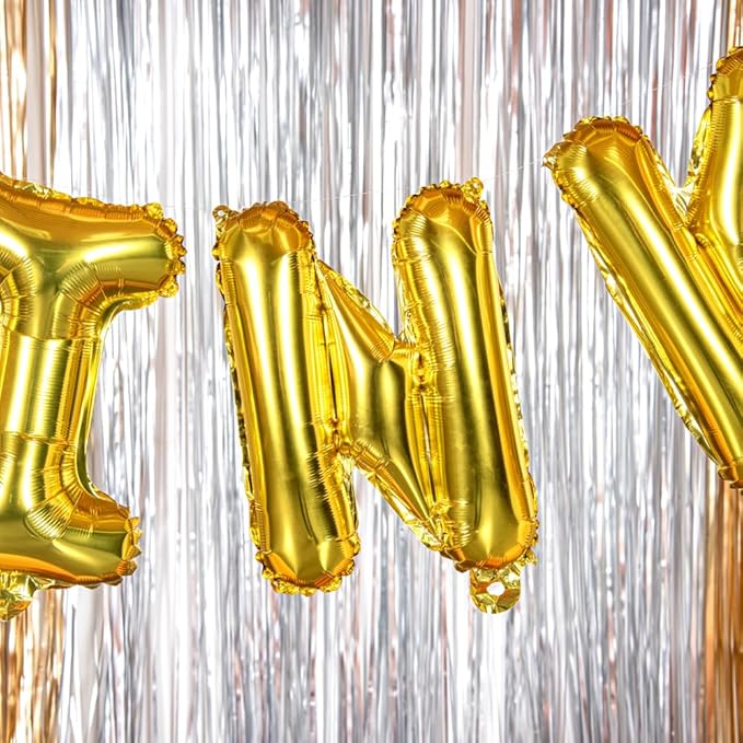 Restaurantware-Balloonify 16 Inch Letter Balloon, 1 Alphabet Party Balloon - Letter N, Self-Sealing, Gold Foil Mylar Finish, Hanging Loop, Decoration For Birthday, Wedding, Or Graduation