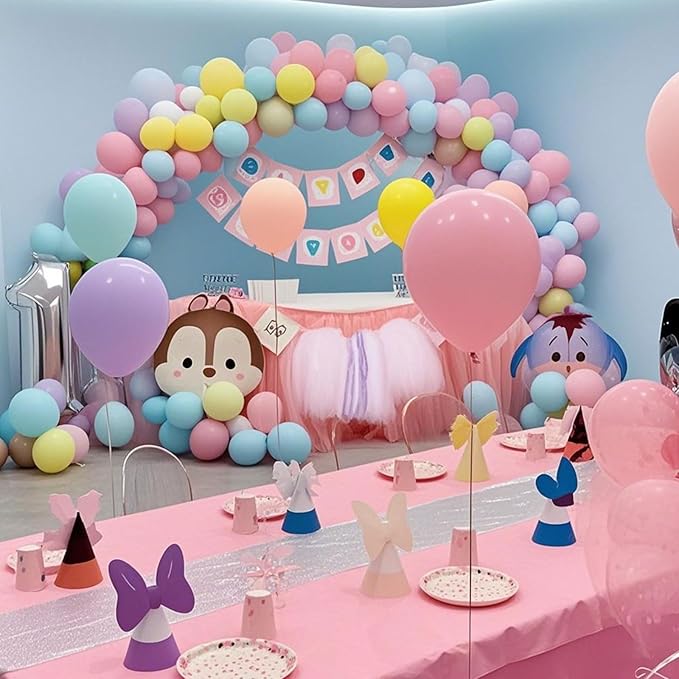 Pastel Balloons Latex Pastel Birthday Decorations 30 Pack 18 inch Round Helium Multicolor Macaron Rainbow Decor for Birthday Rainbow Party Baby Shower Wedding Easter Balloons Decorations