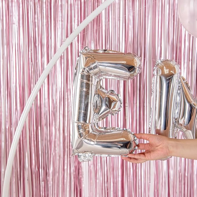 Restaurantware-Balloonify 16 Inch Letter Balloon, 1 Alphabet Party Balloon - Letter E, Self-Sealing, Silver Foil Mylar Finish, Hanging Loop, Decoration For Birthday, Wedding, Or Graduation