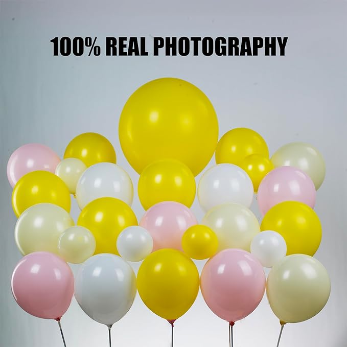 Bee Balloons Garland Arch Kit 134 pcs yellow pestal pink balloon Arch with bee daisy balloons for Baby Shower Lemonade Birthday Honeybee Party Decor