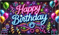 Nuxovilar Happy Birthday Banner Polyester 43x70.86 Inches Banner Happy Birthday for Childrens Party Indoor Event Home Gathering