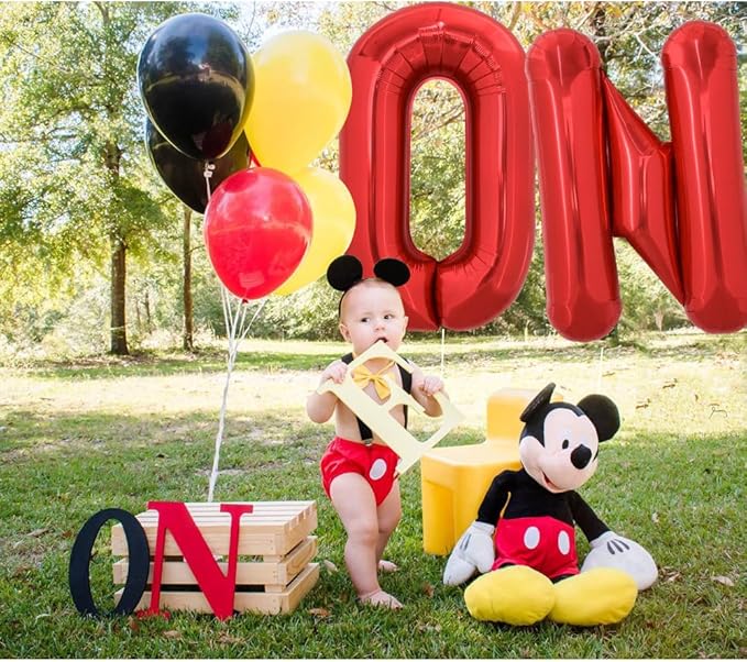 TONIFUL 40 Inch Large Bright Red Letter Balloons A-Z, Giant Jumbo Helium Foil Mylar Big Letter N Balloons for Birthday Party Anniversary Wedding Decorations