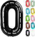 Race Car Number 0 Balloon 40 Inch, 0 Balloon Numberfor 10th 20th 30th 40th 50th 60th Birthday Decorations, Race Car Party Supplies for Men Women