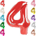 40 Inch Large Numbers Balloon, 4 Red Ballon for 4th 14 40 44 Birthday Party, Balloon 4 Number for Graduations Wedding Supplies