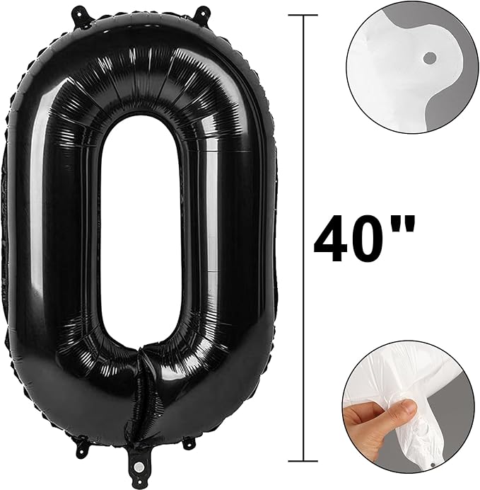 40 Inch Black Number 90 Digital Balloon,Jumbo Mylar Foil Helium Balloon for 90 Balloons for Birthday Party,Wedding Anniversary Party Decorations
