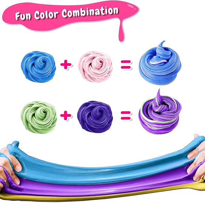 50 Pack Butter Slime Kit for Kids, Slime Toys for Boys & Girls, Scented DIY Slime Toy for Party Favor, Soft and Non-Sticky, Birthday Easter Gifts Prize for Girl Boys Kids 6 7 8 9 10 11 12