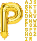 Gold Letter Balloons 40 Inch P Balloon Letters P Alphabet Balloons Giant Letters With Straw Big Balloons Foil Large Gold Balloons For Birthday Party Decorations Wedding Thanksgiving Christmas Balloons