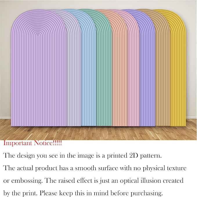 HUAYI Violet Purple Ripples Pattern Arch Backdrop Cover for Birthday Party Wedding Baby Shower Decorations Chiara Backdrops Arched Wall Frame Stands Covers Props GP-450 3ft * 6ft