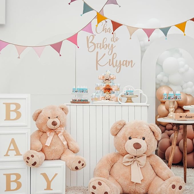 Fabric Bunting Banner, 2 Pack Handmade Neutral String Banner with Tassel Each 8.5 ft 10 Flags Nursery Wall Hanging Wedding Birthday Home Baby Shower Party Decoration Bunting (Pink Candy 2 Packs)