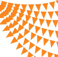 HESTYA 42 Pieces Pennant Banner Flags Orange String Hanging Fabric Hanging Triangle Bunting Flag for Grand Carnival Birthday Outdoor Events Classroom Party Supplies
