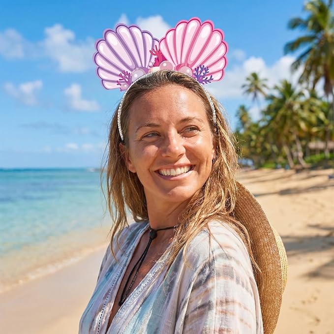 Blosssound 12 Pcs Sea Animal Headbands Fall Party Favor Gift Under the Sea Paper Head Bopper Ocean Animals Headwear Beach Summer Costume Accessories Photo Prop Decoration Supplies