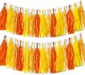 30pcs Paper Tassels Garland Banner Tissue Paper Tassel DIY Hanging Paper Decorations Party Tassel Garland Decor Baby Shower Nursery Wedding Festival Baby Shower Decoration(30, Yellow Orange)